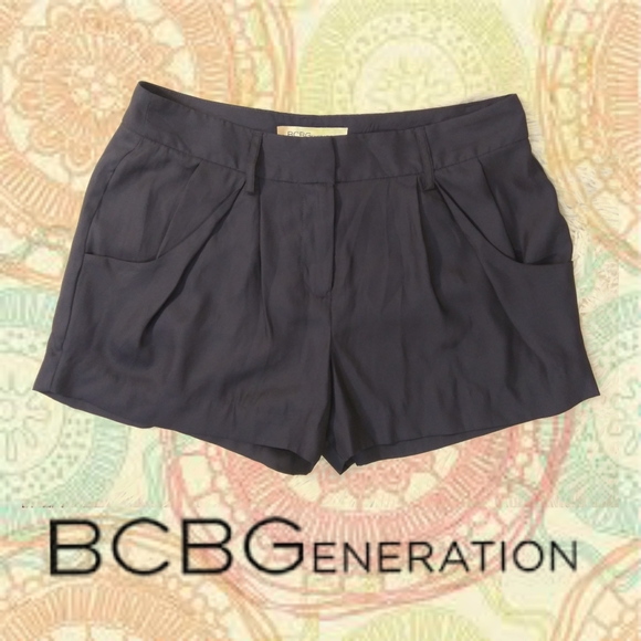 Stormy Sky Pleated Trouser Shorts by BCBGeneration - Picture 1 of 6